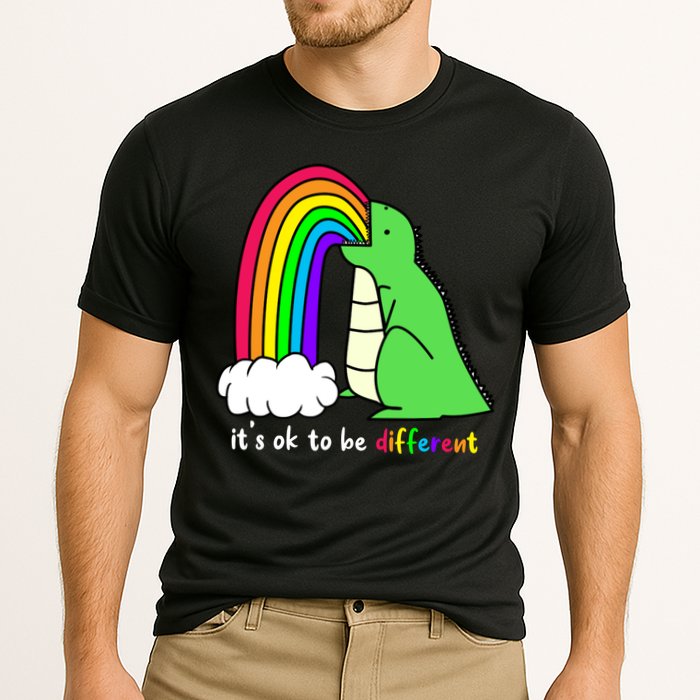 It's Ok To Be Different Autism Awareness Dinosaur Performance Shirt
