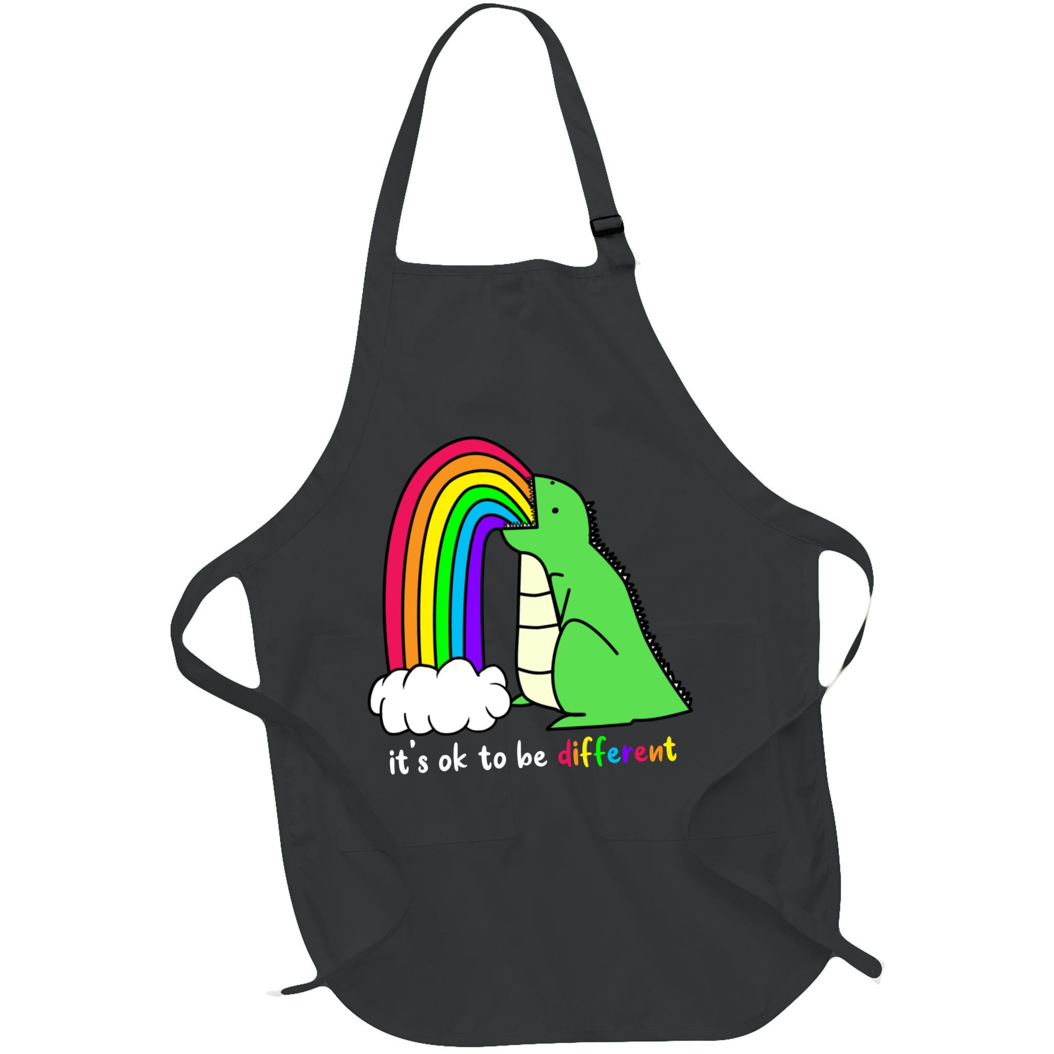 It's Ok To Be Different Autism Awareness Dinosaur Apron