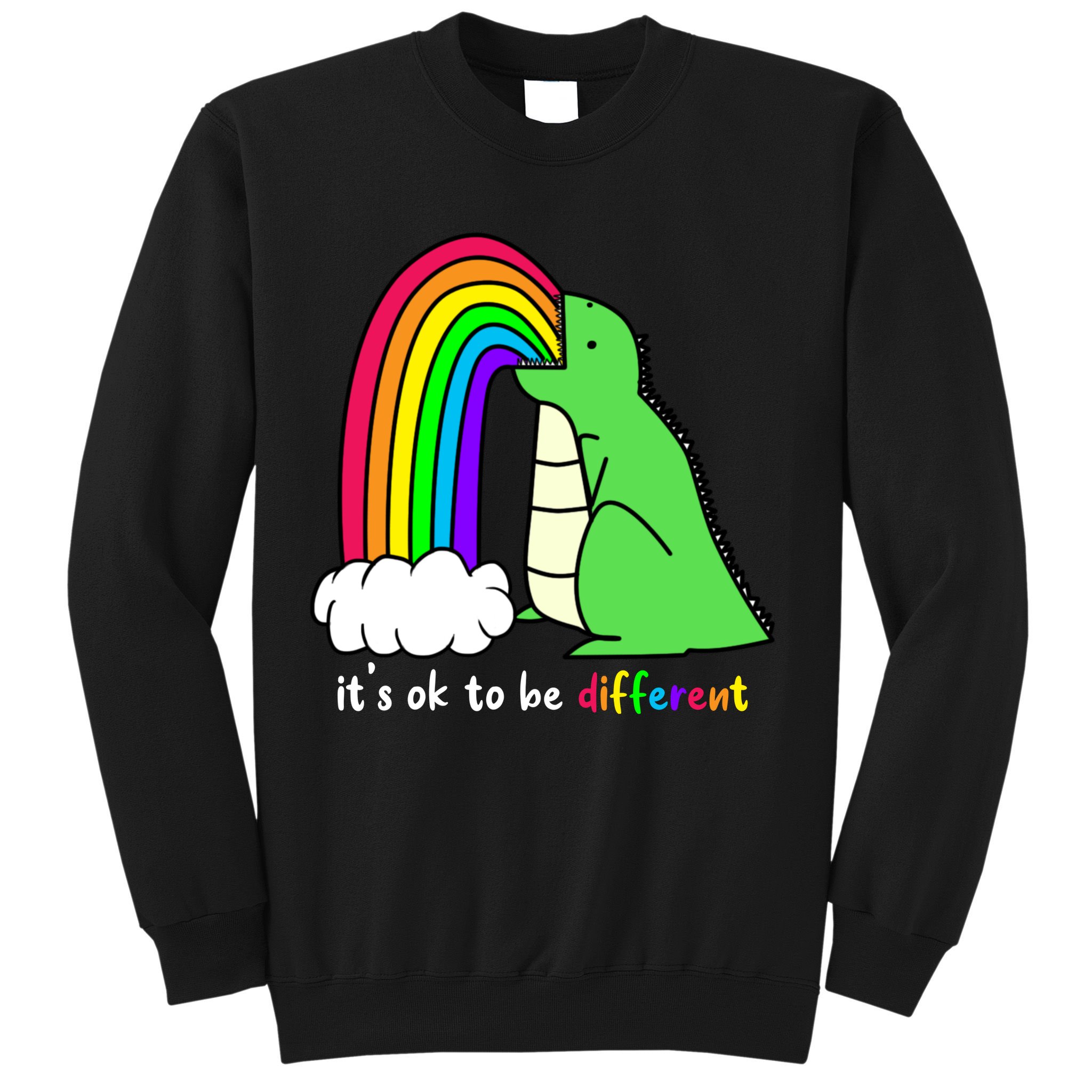 It's Ok To Be Different Autism Awareness Dinosaur Sweatshirt