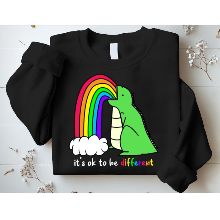 It's Ok To Be Different Autism Awareness Dinosaur Sweatshirt