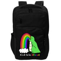 It's Ok To Be Different Autism Awareness Dinosaur Impact Tech Backpack
