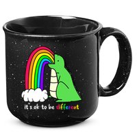 It's Ok To Be Different Autism Awareness Dinosaur 15oz Campfire Ceramic Mug