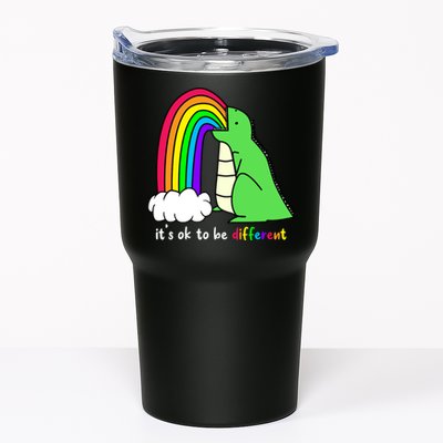 It's Ok To Be Different Autism Awareness Dinosaur Tumbler