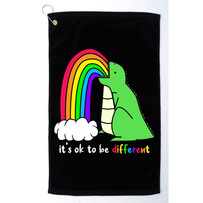 It's Ok To Be Different Autism Awareness Dinosaur Golf Towel