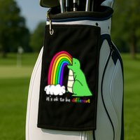It's Ok To Be Different Autism Awareness Dinosaur Golf Towel