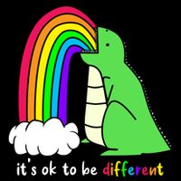 It's Ok To Be Different Autism Awareness Dinosaur Cropped Pullover Crew