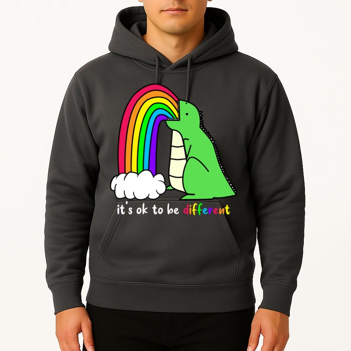 It's Ok To Be Different Autism Awareness Dinosaur Hoodie