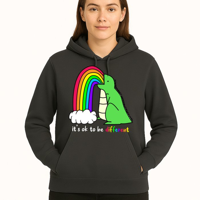 It's Ok To Be Different Autism Awareness Dinosaur Hoodie