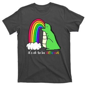 It's Ok To Be Different Autism Awareness Dinosaur T-Shirt