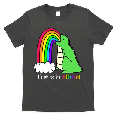 It's Ok To Be Different Autism Awareness Dinosaur T-Shirt
