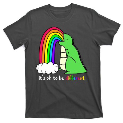 It's Ok To Be Different Autism Awareness Dinosaur T-Shirt