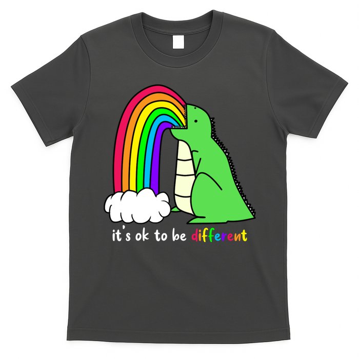 It's Ok To Be Different Autism Awareness Dinosaur T-Shirt