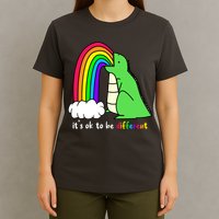 It's Ok To Be Different Autism Awareness Dinosaur T-Shirt