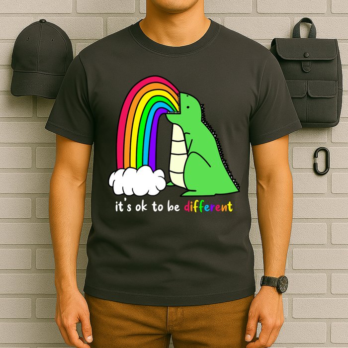 It's Ok To Be Different Autism Awareness Dinosaur T-Shirt