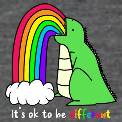 It's Ok To Be Different Autism Awareness Dinosaur T-Shirt