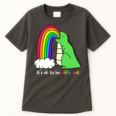 It's Ok To Be Different Autism Awareness Dinosaur Tall T-Shirt