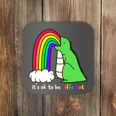 It's Ok To Be Different Autism Awareness Dinosaur Coaster