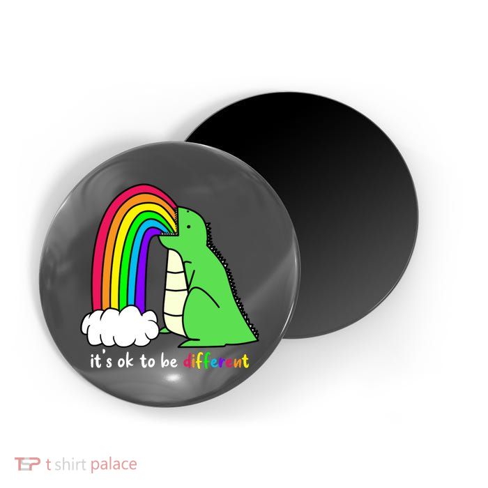 It's Ok To Be Different Autism Awareness Dinosaur Magnet