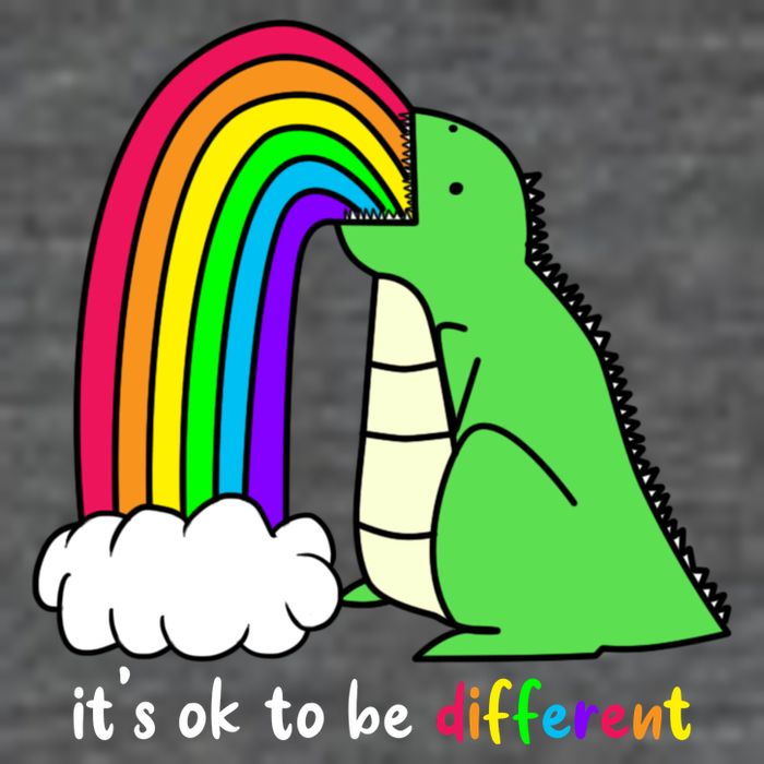 It's Ok To Be Different Autism Awareness Dinosaur Baby Bodysuit