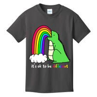 It's Ok To Be Different Autism Awareness Dinosaur Kids T-Shirt