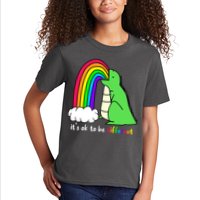 It's Ok To Be Different Autism Awareness Dinosaur Kids T-Shirt