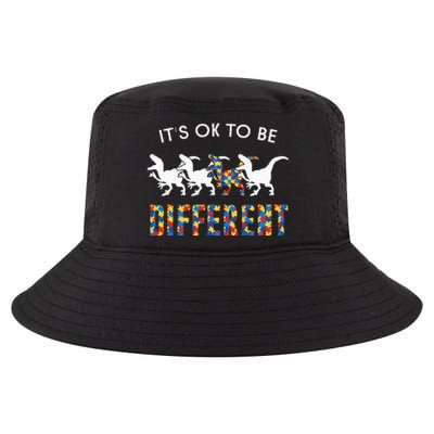 It's Ok To Be Different Autism Awareness Dinosaur Cool Comfort Performance Bucket Hat