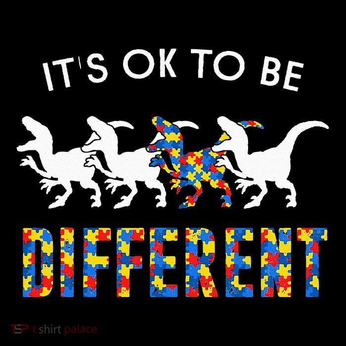 It's Ok To Be Different Autism Awareness Dinosaur Performance Shirt
