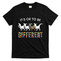It's Ok To Be Different Autism Awareness Dinosaur T-Shirt