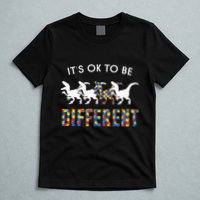It's Ok To Be Different Autism Awareness Dinosaur T-Shirt