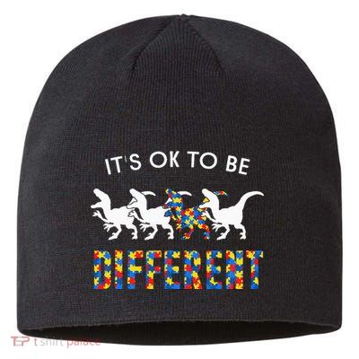 It's Ok To Be Different Autism Awareness Dinosaur Sustainable Beanie