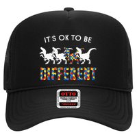 It's Ok To Be Different Autism Awareness Dinosaur Trucker Hat