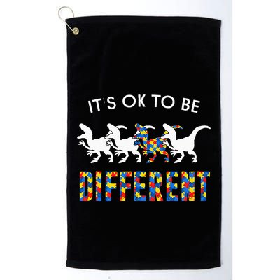 It's Ok To Be Different Autism Awareness Dinosaur Golf Towel