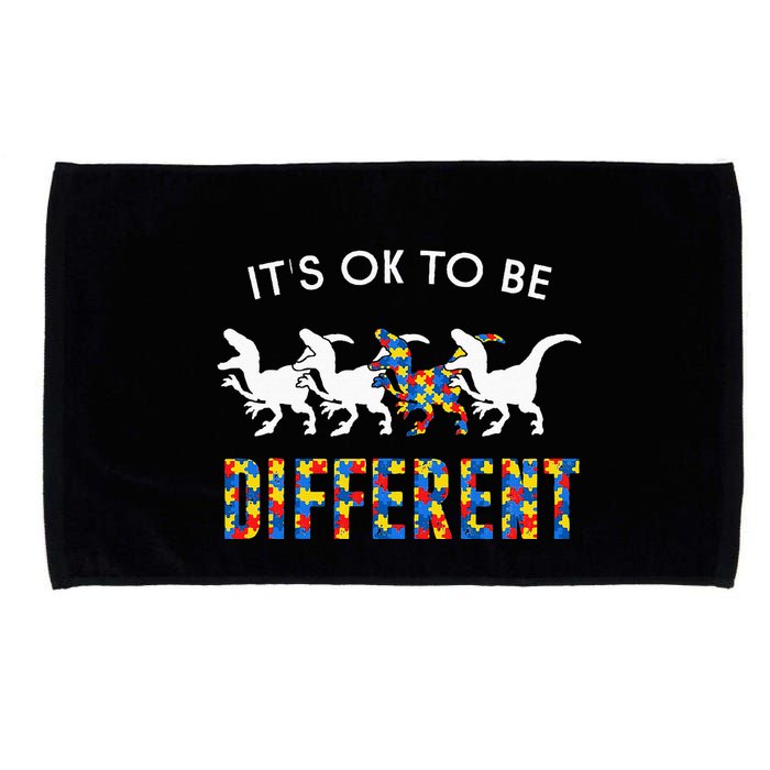 It's Ok To Be Different Autism Awareness Dinosaur Microfiber Hand Towel