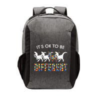 It's Ok To Be Different Autism Awareness Dinosaur Vector Backpack