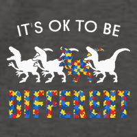 It's Ok To Be Different Autism Awareness Dinosaur Vector Backpack
