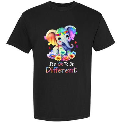 Its Ok To Be Different Autism Awareness Acceptance Garment-Dyed Heavyweight T-Shirt