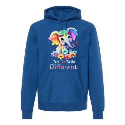 Its Ok To Be Different Autism Awareness Acceptance Premium Hoodie