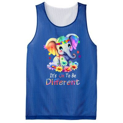 Its Ok To Be Different Autism Awareness Acceptance Mesh Reversible Basketball Jersey Tank