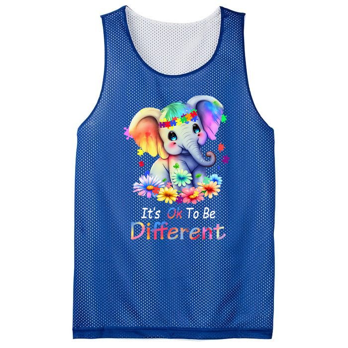 Its Ok To Be Different Autism Awareness Acceptance Mesh Reversible Basketball Jersey Tank