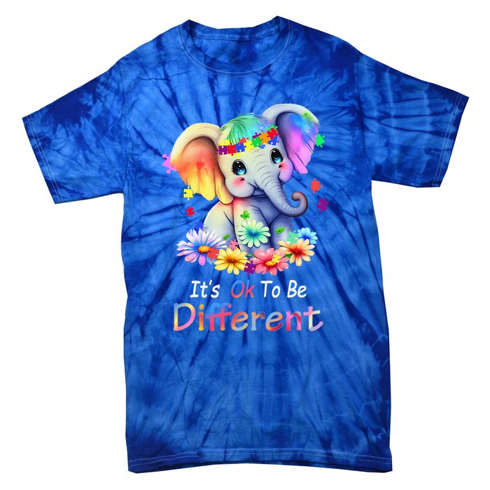 Its Ok To Be Different Autism Awareness Acceptance Tie-Dye T-Shirt