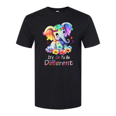 Its Ok To Be Different Autism Awareness Acceptance Softstyle CVC T-Shirt