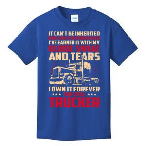 I Own The Title Trucker Big Rig Semigifttrailer Truck Driver Gift Kids T-Shirt