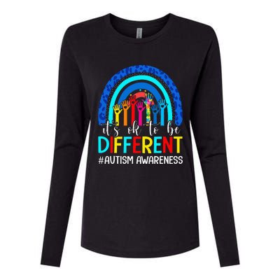 It's Ok To Be Different Autism Awareness Rainbow Womens Cotton Relaxed Long Sleeve T-Shirt