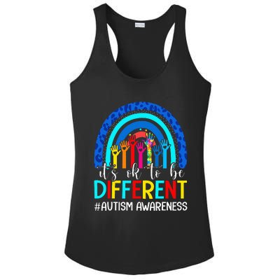 It's Ok To Be Different Autism Awareness Rainbow Ladies PosiCharge Competitor Racerback Tank