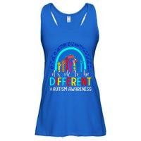 It's Ok To Be Different Autism Awareness Rainbow Ladies Essential Flowy Tank