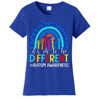 It's Ok To Be Different Autism Awareness Rainbow Women's T-Shirt