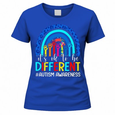 It's Ok To Be Different Autism Awareness Rainbow Women's T-Shirt