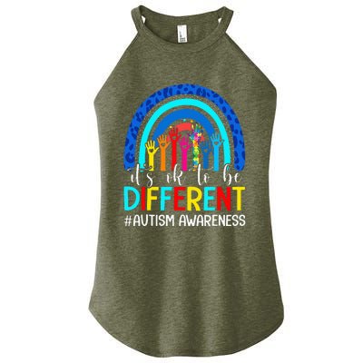 It's Ok To Be Different Autism Awareness Rainbow Women's Perfect Tri Rocker Tank