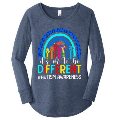 It's Ok To Be Different Autism Awareness Rainbow Women's Perfect Tri Tunic Long Sleeve Shirt