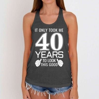 It Only Took Me 40 Years To Look This Good Funny Women's Knotted Racerback Tank